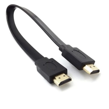 Z wejściem HDMI kabel pełny HD krótki wtyk męski na męski płaski przewód