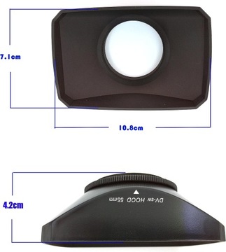 Широкоугольная бленда 55 мм 16:9