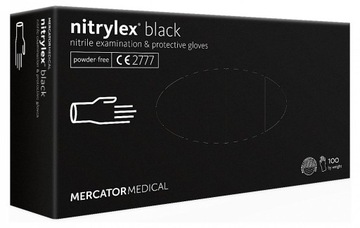 RĘKAWICE rękawiczki NITRYLOWE BEZPUDROWE black L