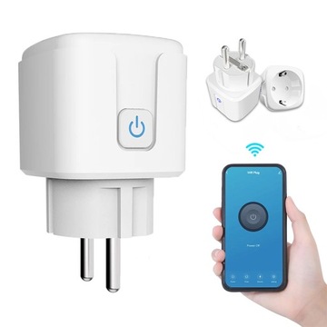 ИНТЕЛЛЕКТУАЛЬНАЯ ВИЛКА УМНАЯ РОЗЕТКА С ВАТТМЕТРОМ 230 В 20 А WIFI TUYA