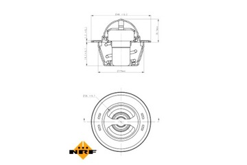 NRF TERMOSTAT TEKUTINY CHLADÍCÍ CHRYSLER 300C 300M 3.5 07.98-11.12