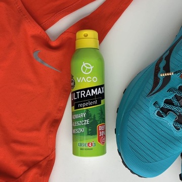 NOWY SPRAY NA KOMARY I KLESZCZE ODSTRASZACZ KOMARÓW 170ml ULTRAMAX VACO