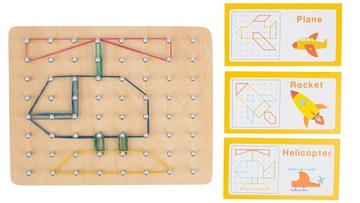 Развивающая головоломка Монтессори с резинками для игрушек