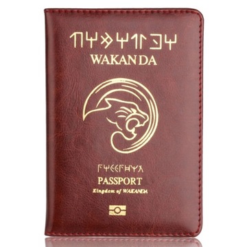 ETUI NA PASZPORT KARTY WAKANDA SKÓRZANY NA PODRÓŻ