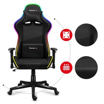Fotel Gamingowy HUZARO FORCE 6.2 Mesh RGB LED
