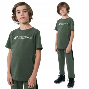 KOSZULKA CHŁOPIĘCA 4F T-SHIRT BAWEŁNA 140