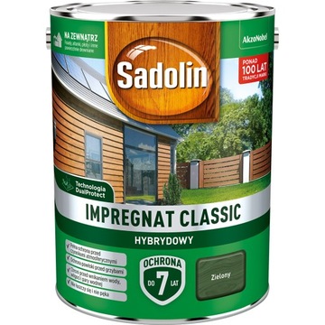 SADOLIN Impregnat classic hybrydowy zielony 4,5l
