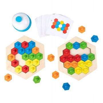 Puzzle Wzór Bloki Łamigłówki 30 kart do