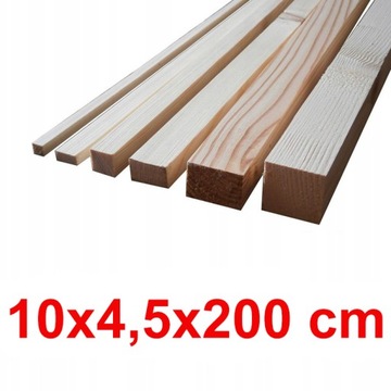 Kantówka strugana 10x4,5x200 cm - ŚWIERK