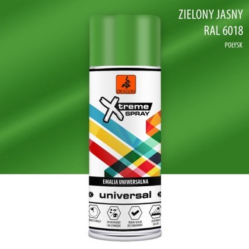 Farba w sprayu uniwersalna ZIELONY JASNY RAL6018