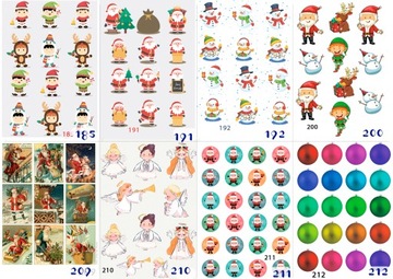 РОЖДЕСТВЕНСКИЕ НАКЛЕЙКИ на подарки День Святого Николая для детей РОЖДЕСТВЕНСКИЕ выкройки