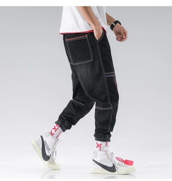 2024 New Streetwear Hip Hop Cargo Pants Men's Jean