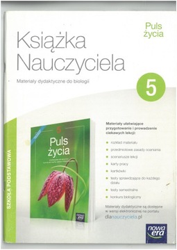 KSIĄŻKA NAUCZYCIELA PULS ŻYCIA KL 5 WYD NOWA ERA