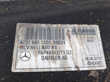 PODBĚH ZADNÍ LEVÉ MERCEDES SL R231 W231