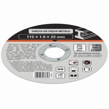 TARCZA DO CIĘCIA METALU 180x2.5