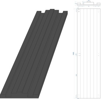 Диффузор Pro 1D N7 акустическая панель дерево - 8 шт.