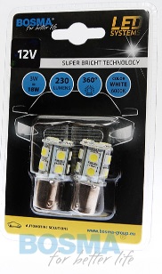 ŻARÓWKA 12V 13xLED SMD5050 BA15s BIAŁA 6000K 2 szt
