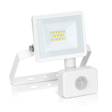 NAŚWIETLACZ LED SLIM 10W IP65 CZUJNIK RUCHU 4000K