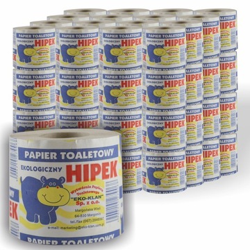 PAPIER TOALETOWY HIPEK 64 ROLKI PO 18 METRÓW 100% EKOLOGICZNY Z RECYKLINGU