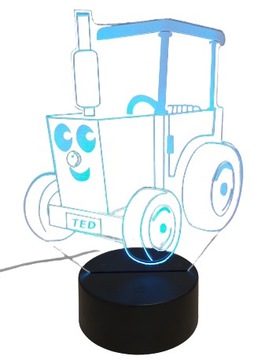 LAMPKA NOCNA 3D LED TRAKTOR MULTILOKOR PILOT USB