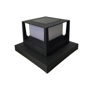 Solar Post Cap Light Zewnętrzna wysoka jasność do dekoracji ogrodu Yard Black