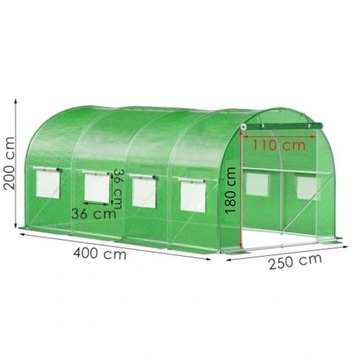 ЗАМЕНА ПЛЕНОЧНОГО ПОКРЫТИЯ ДЛЯ САДОВОГО ТУННЕЛЯ ТЕПЛИЦЫ 4x2,5x2m 10m² UV FOIL