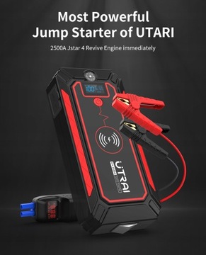 Автомобильный стартер 2500A Power Bank Автомобильный аккумулятор