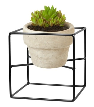 KWIETNIK METALOWY STOJĄCY LOFT STOJAK NA KWIATY CZARNY 20 CM PRODUKT POLSKI