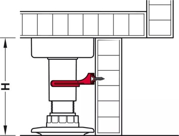 Klips zatrzask cokołu HAFELE do axilo przykręcany