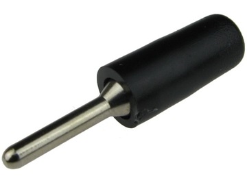 Wtyk bananowy 2mm czarny gładki /2692
