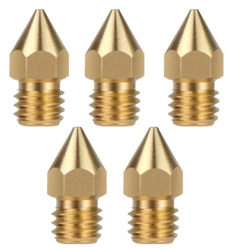 KOMPLET 5x Dysza V6 0.5 mosiężna - 3D PRUSA 1.75mm