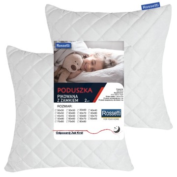 2 X PODUSZKA ANTYALERGICZNA 70x80 GRUBA ZAMEK