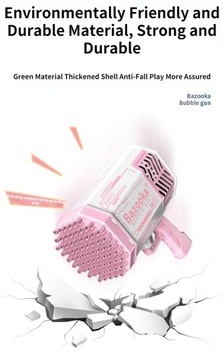 Пистолет для мыльных пузырей Bubble Gun Rocket с 69 отверстиями