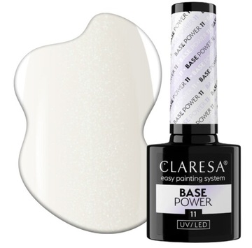 CLARESA BASE POWER БЕСКИСЛОТНЫЙ СТРОИТЕЛЬНЫЙ 11 МОЛОЧНЫЙ С ЭФФЕКТОМ БЛЕСКА ДЛЯ ГУБ