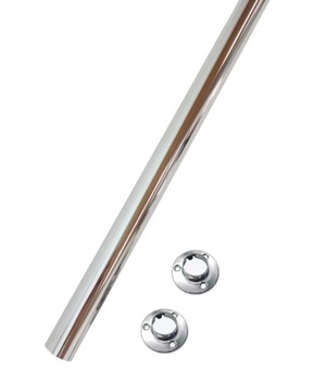 Drążek meblowy do szafy okrągły Chromowany 100cm