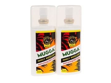 2x MUGGA STRONG SPRAY 50% ОТ КОМАРОВ И КЛЕЩЕЙ САМЫХ СИЛЬНЫХ ДИТ