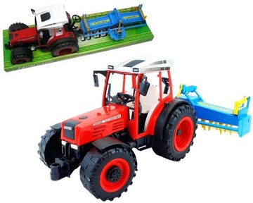 Traktor z bronami i wałkiem Schemat 3922