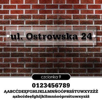 Tablica adresowa adres 3D numer na dom 50x10 przeźroczysta - szkło akrylowe