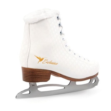 Фигурные коньки SMJ Sport Exclusive Белые на меху, размер. 38