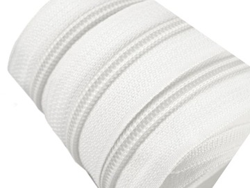 Zamek z metra do pościeli 3 mm ( 1 mb ) BIAŁY