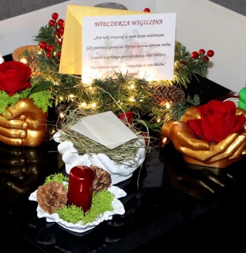 Рождественский набор - вафля, сено, свеча, молитвенный рождественский набор