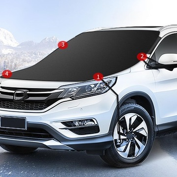 Wiatroszczelna, wodoodporna ochrona Zimowa osłona przedniej szyby Mróz