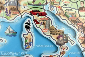 Карта Европы Магнитные картинки-пазлы БОЛЬШИЕ блоки