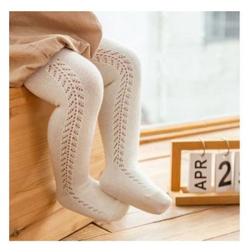 Rajstopy DZIEWCZĘCE BAWEŁNIANE 6-12 mscy CHRZEST