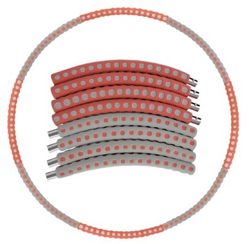 ODCHUDZAJĄCE HULAHOP KOŁO SKŁADANE HULA HOOP MASAŻ