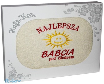 RĘCZNIK Z HAFTEM DZIEŃ BABCI 70x140 PREZENT BABCIA