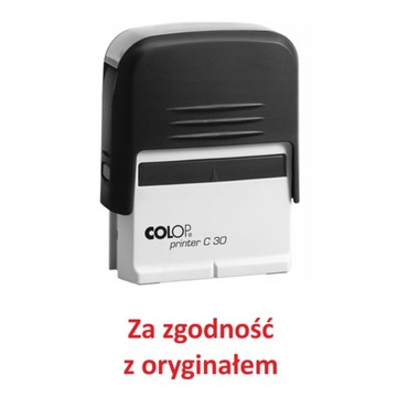 Colop Pieczątka C30 ZA ZGODNOŚĆ Z ORYGINAŁEM 47X18
