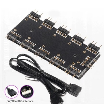 SEWS-5V RGB Splitter Hub с корпусом и для 3-контактного светодиодного контроллера 5 В, светодиодный сплиттер