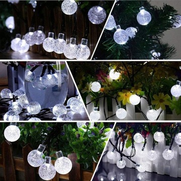 SOLAR GARDEN 9,5 м 50 светодиодных солнечных садовых фонарей белый