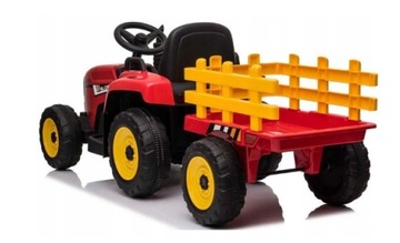 ТРАКТОР С АККУМУЛЯТОРНЫМ ПРИЦЕПОМ 2x ДВИГАТЕЛЯ ПУЛЬТ ДИСТАНЦИОННОГО УПРАВЛЕНИЯ USB СВЕТОВЫЕ МЕЛОДИИ